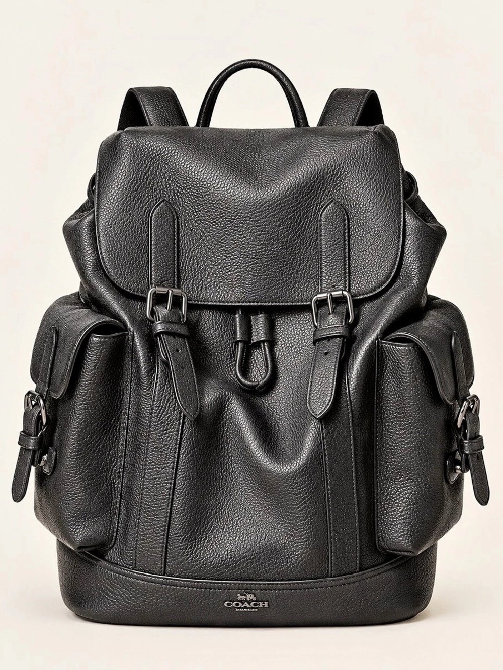 COACH Hudson Backpack Black Leather NWOT